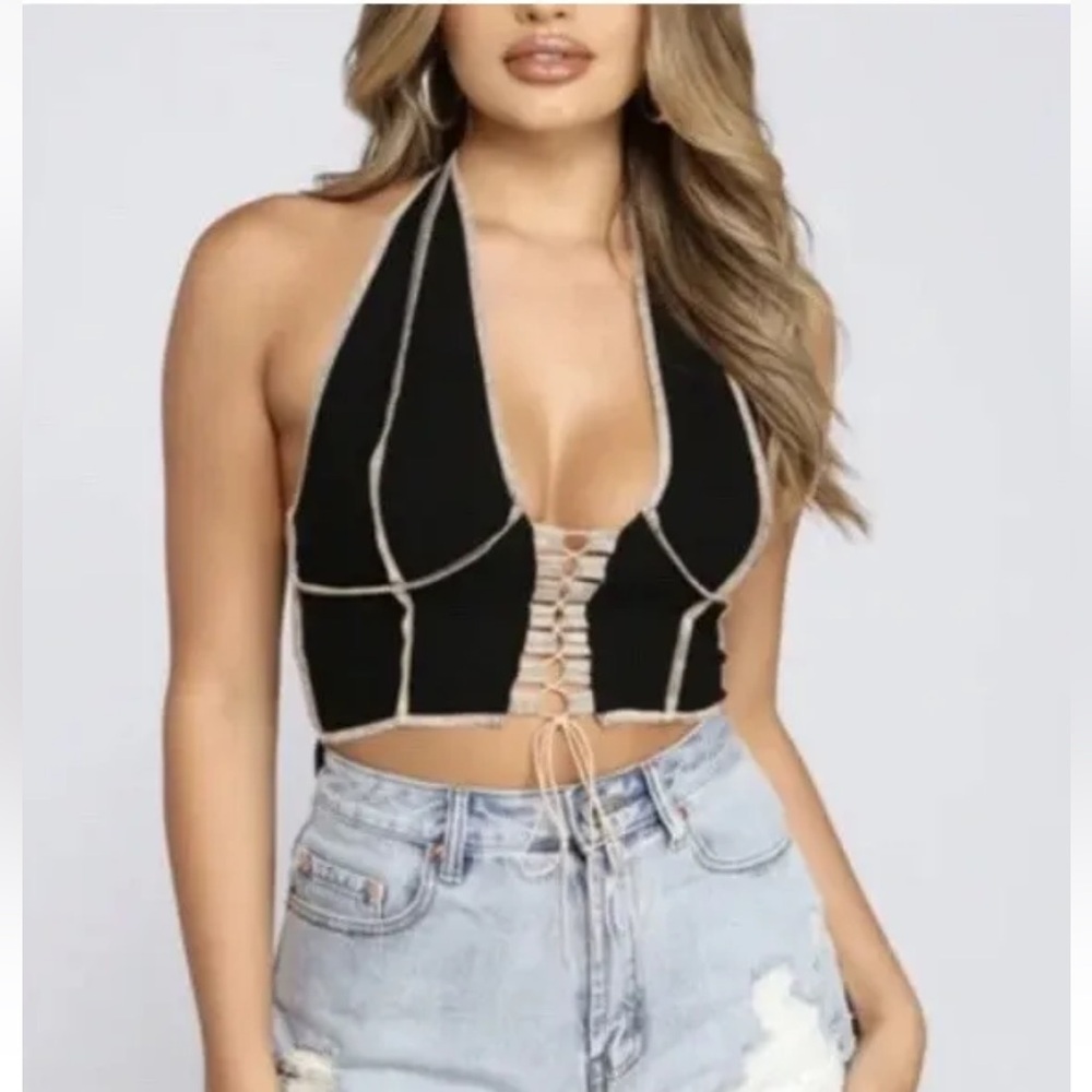 Windsor Top Taking the Plunge Ribber Knit S